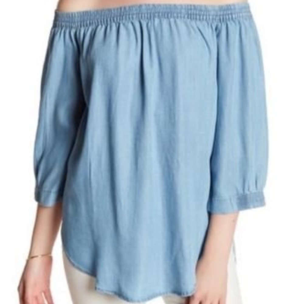 Joe Fresh Off-The-Shoulder Denim Top - Sz S
